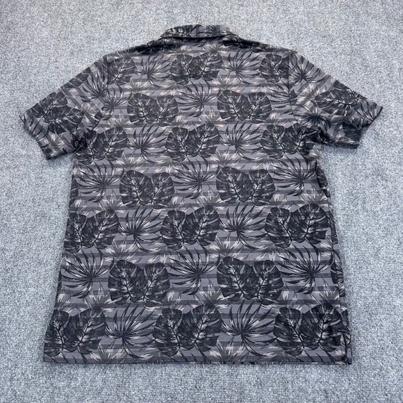 TravisMathew Big Snow Polo Golf Shirt Men's L Heather Gray Palm‎ Floral Print - Picture 3 of 10